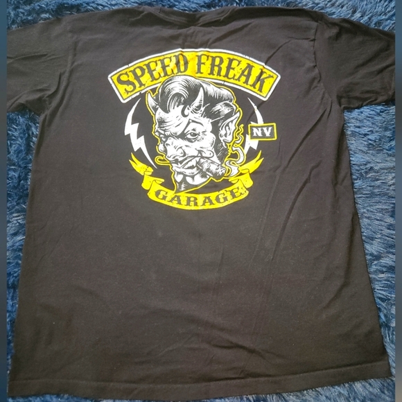 Speed freak garage graphic tee size extra large 100% cotton - Picture 1 of 5